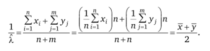 Гипотеза о равенстве параметров ? для показательного распределения.
