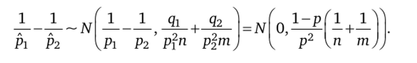 Гипотеза о равенстве параметров ? для показательного распределения.