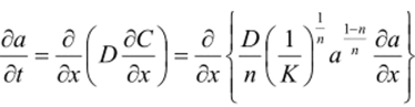 Нелинейные задачи диффузии в рамках модели двойной сорбции.