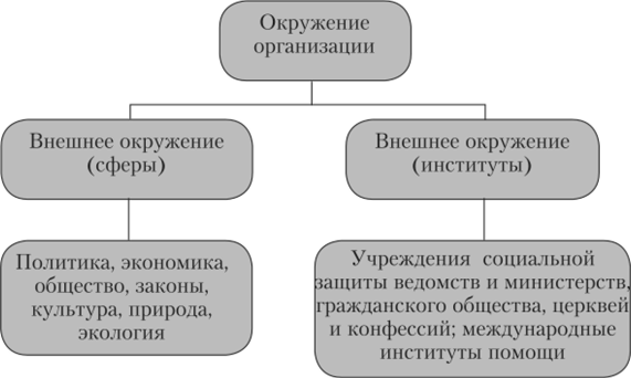 Структурное окружение организации.