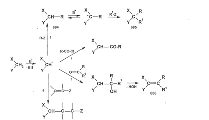 Метиленактивные соединения в ряду карбоновых кислот и их производных.