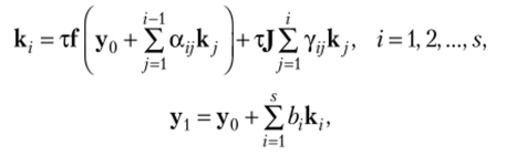 Численные методы решения жестких систем обыкновенных дифференциальных уравнений. Семейства методов Рунге — Кутты и Розенброка.