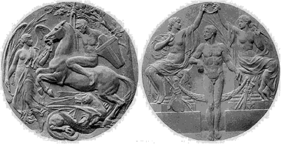 Серебряные медали спортсменов на Играх IV 1908 (Лондон).
