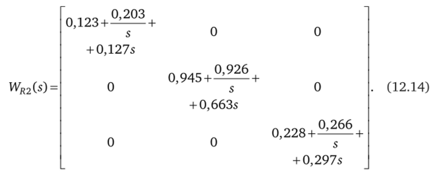 Диагональный ПИД-регулятор в соответствии с примером 12.15.