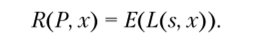 Байесовским риском R*(P) для заданного распределения P(s) называется точная нижняя грань рисков R(P, х) по всем возможным решениям х е X.