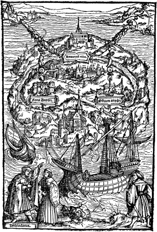 План острова Утопии. Из издания 1518 г.
