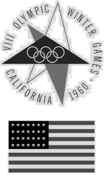 Эмблемалоготип VIII Олимпийских зимних игр 1960 г. в СквоВэлли.