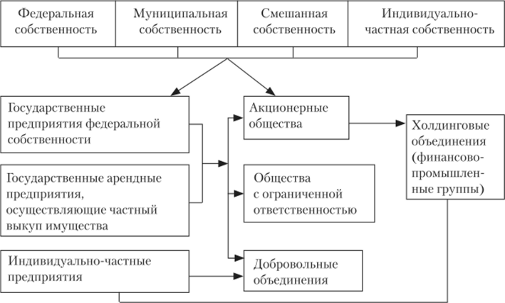 Структура общественно-экономического устройства России.