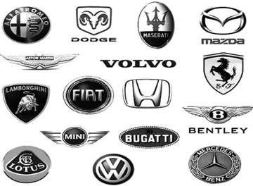 Логотипы некоторых брендов автомобилей.