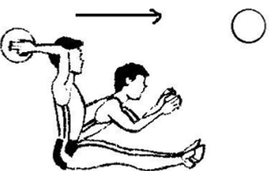 Примерные упражнения, используемые во вводной части урока и перед выполнением основных заданий по метаниям, могут быть такими.