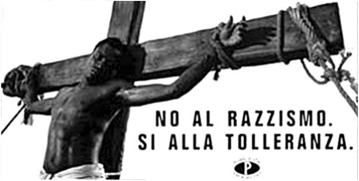 Использование креста также очень популярно в социальной рекламе — «Нет расизму. Да толерантности».