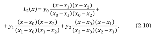 Интерполяционный полином в форме Лагранжа.