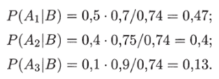Формула полной вероятности и формула Байеса.