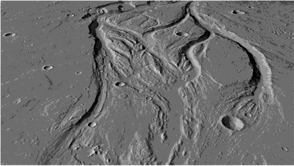 Русла древних рек на Марсе (Фото.