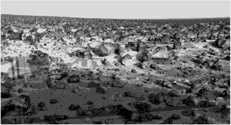Выпавший снег на поверхности Марса (посадочный аппарат «Viking», NASA).