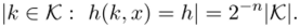 2. Для любых различных х,у G F^ и для любых h. t G F2 выполнена оценка.