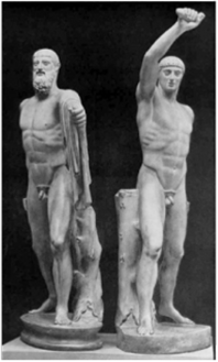 Статуи Гармодия и Аристогитона. 476 г. до н.э. Неаполь, Национальный музей.