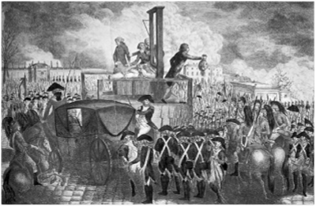 Гильотинирование «врагов» Великой французской революции в 1794 г.