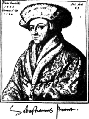 Себастьян Брант. По портрету Г. Б. Грюне, с гравюры Якоба фон.