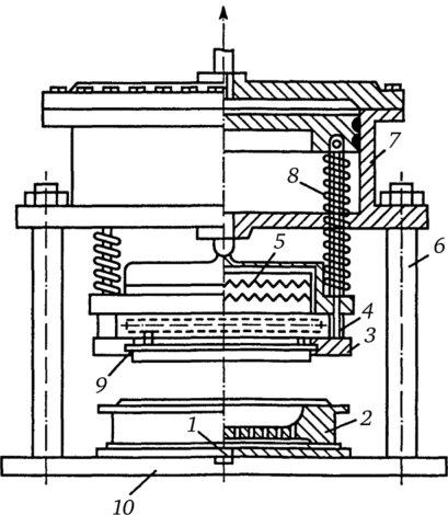 Схема пневмовакуум-формовочной установки для мелкосерийного производства.