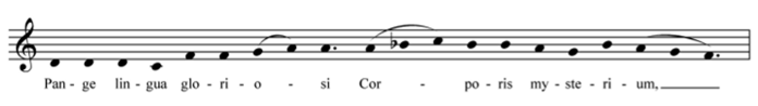 Пример 9. Гимн «Pange lingua gloriosi».