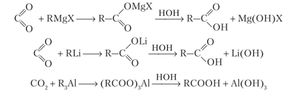 Общие реакции металлоорганических соединений.