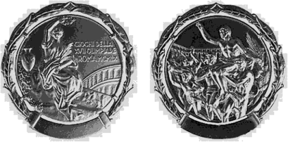Золотые наградные медали на Играх XVII Олимпиады.