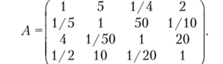 Определение векторов приоритетов как собственных векторов матриц парных сравнений.