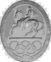 Памятная медаль Игр XVI Олимпиады 1956 (конные соревнования в Стокгольме).