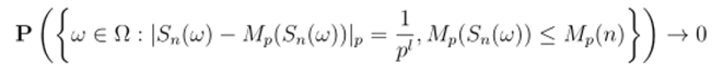 в пространстве Q;), когда |гс — Мр(п)р —> 0, п ф Мр(п).