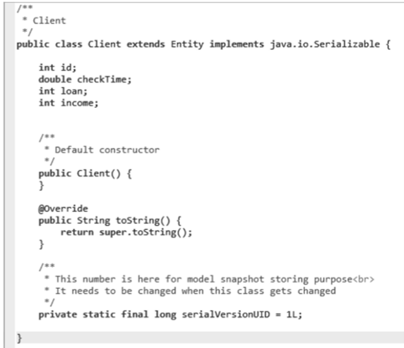 П.ЗО. Код класса Client на языке Java.