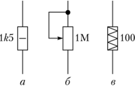 Условные обозначения резисторов.