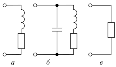Схемы замещения электротехнического устройства на разных частотах.