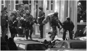Последствия теракта в Театральном центре на Дубровке на мюзикле «Норд-Ост» 26 октября 2002 г.