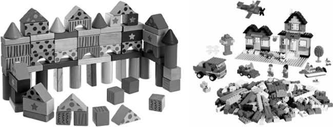 Примеры строительного материала для технического конструирования.
