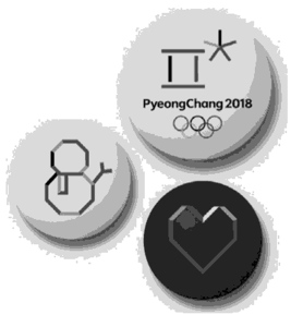 Символика XXIII Олимпийских зимних игр 2018 г. в Пхёнчхане.