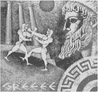 Сюжеты состязаний на Олимпийских играх в Древней Греции.