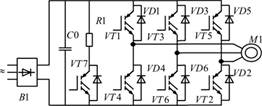 Асинхронный электропривод с автономным инвертором напряжения, выполненным на IGBT-транзисторах.