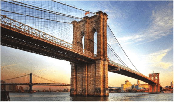 Бруклинский мост, Нью-Йорк, США (1883).