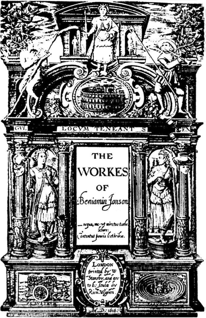 Титульный лист собрания сочинений Б. Джонсона (1616).