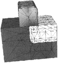 Назначение материалов для 3D структуры внутреннего р-л-перехода и задание сетки.