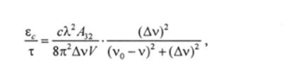 Ауг = 1/т , получаем т. е. выражение ес/х совпадает с выражением (1.1.3а). Это позволяет записать кинетическое уравнение для числа фотонов в виде.