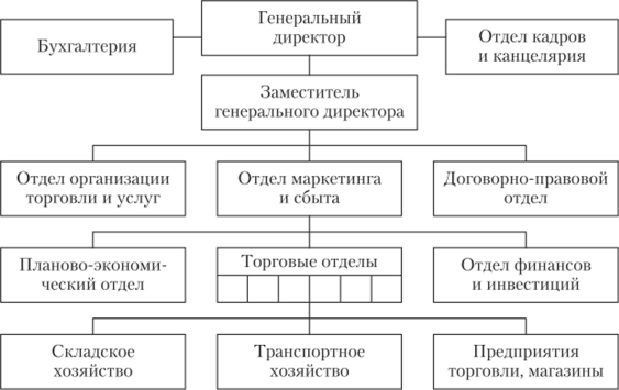 Примерная организационная структура торгового дома.