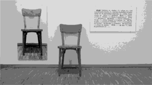 Джозеф Кошут, «Один и три стула» (1965).