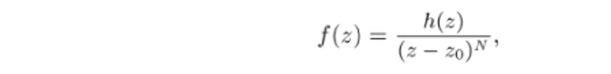 где h(z) — аналитическая функция в окрестности точки го и h(zo) ф 0.