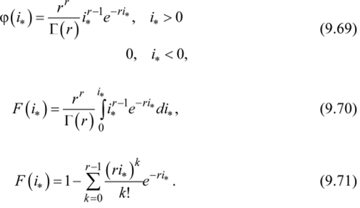 Выравнивающая функции дли статистических распределений тиювой нагрузки.