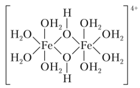 Вероятная структура комплекса [Fe(H0)(0H)«Fe(H0)].