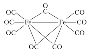 Структура полиядерного карбонила железа Fe(CO).