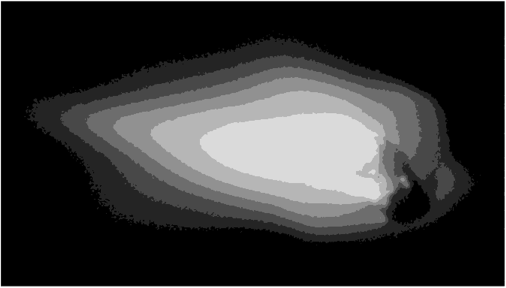 Ядро кометы Галлея в 1986 г. (Фото.