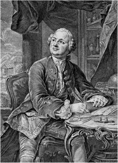 Первооткрыватель атмосферы Венеры М. В. Ломоносов. Прижизненное изображение 1757 г.